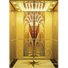Passenger Elevator Lift High Quality Gold Mirror Etched Aksen Ty-K164